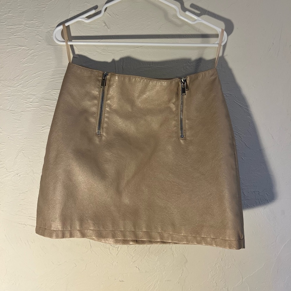 Forever 21 Faux Leather Mini Skirt, size L
